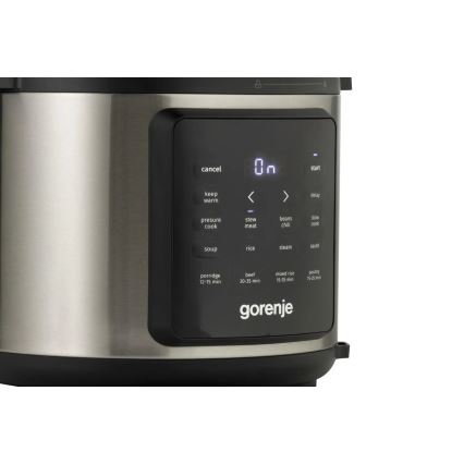 GORENJE GMC6SBK - Daudzfunkcionāls elektriskais katls 6 l 8 in 1 1000W/230V nerūsējošais tērauds