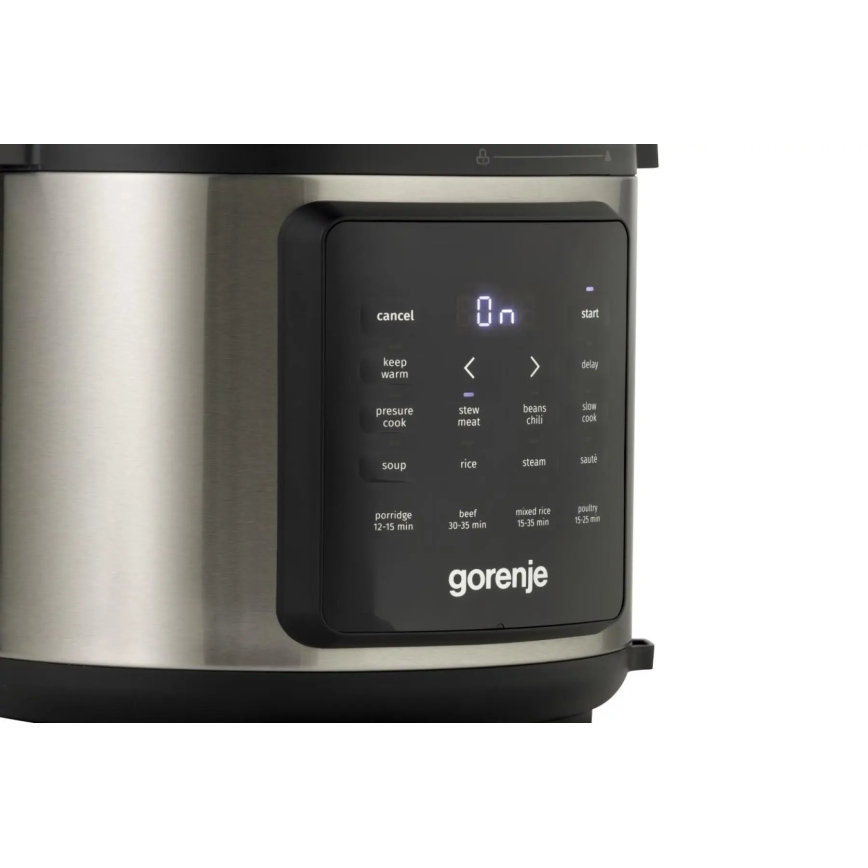 GORENJE GMC6SBK - Daudzfunkcionāls elektriskais katls 6 l 8 in 1 1000W/230V nerūsējošais tērauds