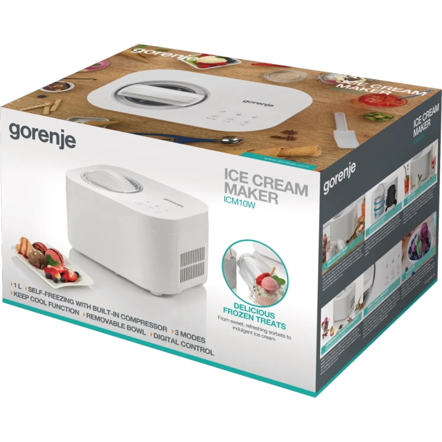 GORENJE ICM10W - Saldējuma gatavotājs 100W/230V balts