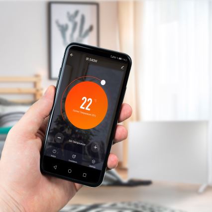 GORENJE IR540W - Viedais elektriskais infrasarkanais panelis 540W ar taimeri un Wi-Fi, melns