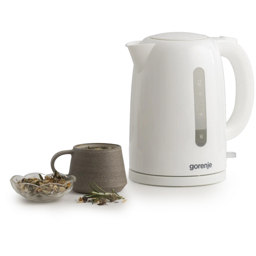 GORENJE K17W - Ātrvārāmā elektriskā tējkanna 1,7 l 2200W/230V balta