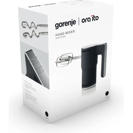 GORENJE M400ORAB - Rokas mikseris 400W/230V melns/nerūsējošais tērauds