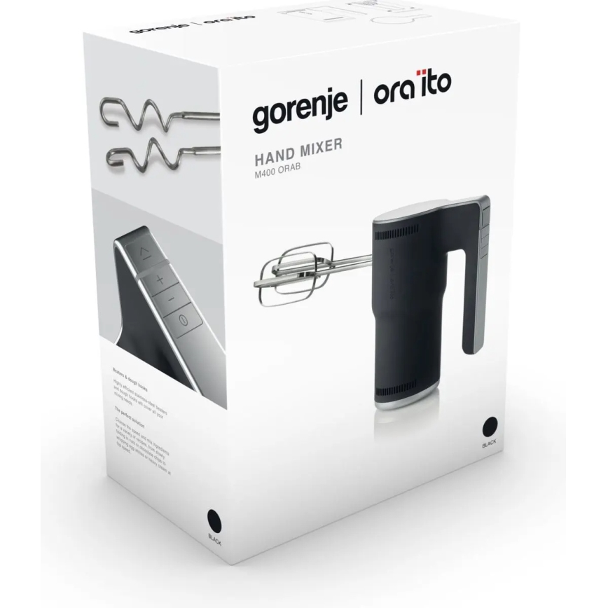 GORENJE M400ORAB - Rokas mikseris 400W/230V melns/nerūsējošais tērauds
