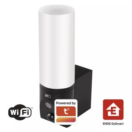 LED Viedā āra kamera ar gaismu GoSmart LED/12W/230V 3200K IP65 Wi-Fi Tuya melna