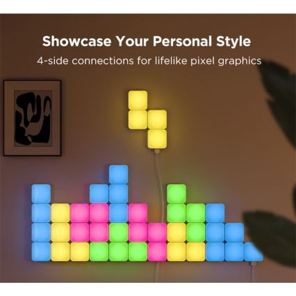 Govee - 10x Viedā mini RGBIC panel Wi-Fi