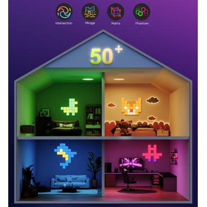 Govee - 10x Viedā mini RGBIC panel Wi-Fi