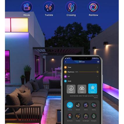 Govee - Āra Pro SMART RGBICWW āra LED josla 10m 2700-6500K Wi-Fi IP65