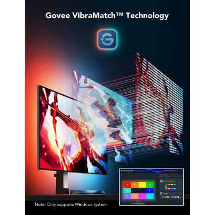 Govee - Dreamview G1 Smart LED RGBIC monitora apgaismojums 27-34" Wi-Fi