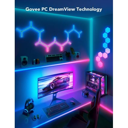 Govee - Dreamview G1 Smart LED RGBIC monitora apgaismojums 27-34" Wi-Fi