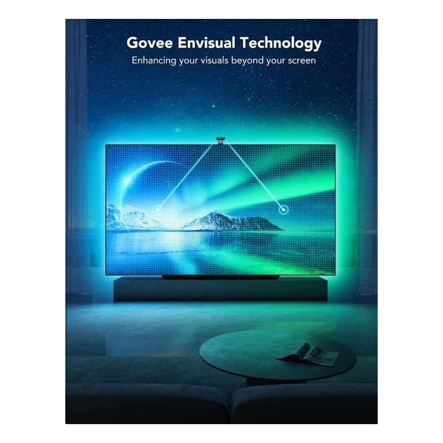 Govee - DreamView T2 DUAL TV 55-65" SMART LED aizmugurējais apgaismojums RGBIC Wi-Fi + tālvadības pults