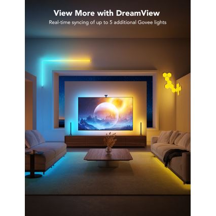 Govee - DreamView T2 DUAL TV 75-85 SMART LED apgaismojums RGBIC Wi-Fi + ar tālvadības pulti