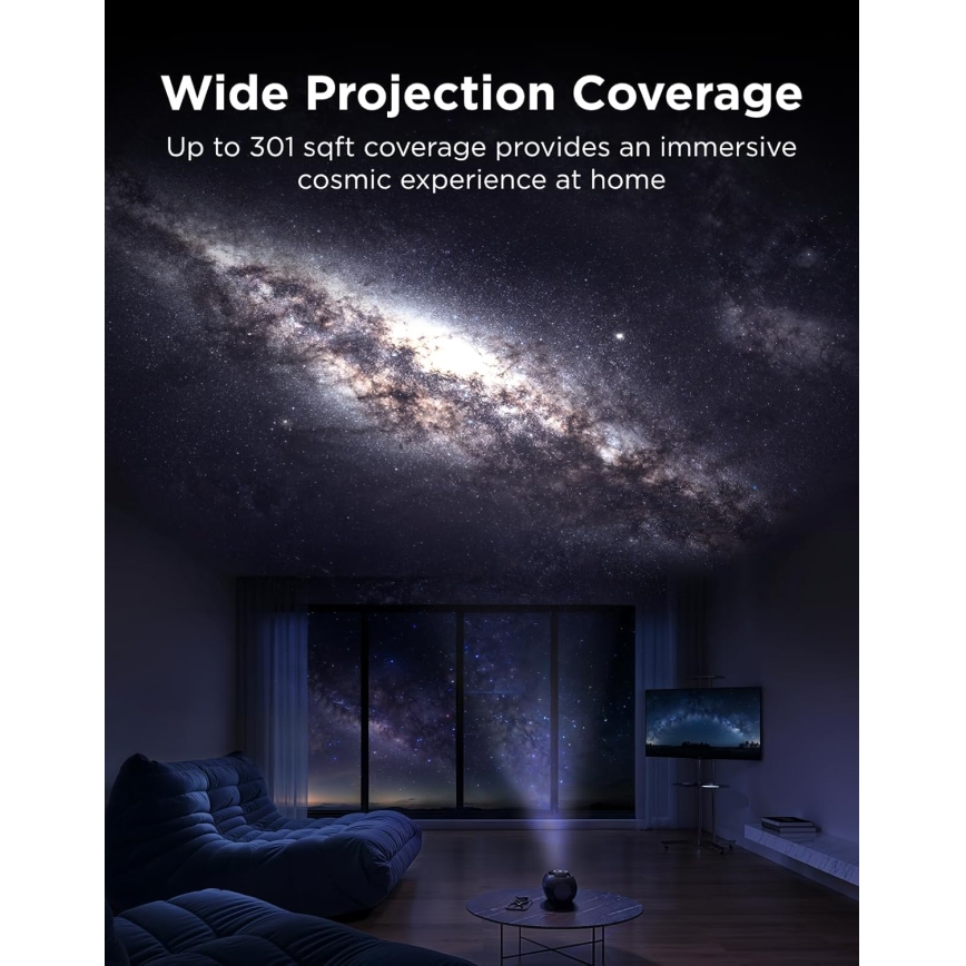 Govee - Galaxy Light Projector 2 Pro Matter ar iebūvētu skaļruni un Wi-Fi