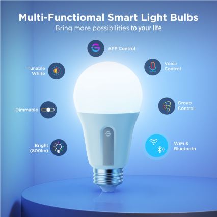 Govee - komplekts 2x LED regulējamas spuldzes Smart MATTER A60 E27/9W/230V 2700-6500K Wi-Fi