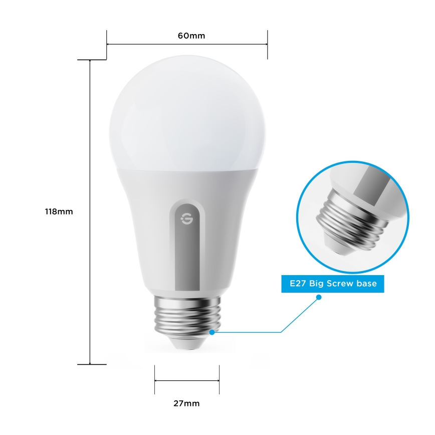 Govee - komplekts 2x LED regulējamas spuldzes Smart MATTER A60 E27/9W/230V 2700-6500K Wi-Fi
