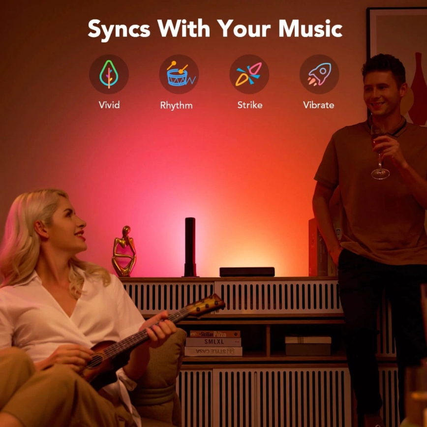 Govee - KOMPLEKTS 2x Flow Plus SMART LED TV un Spēļu apgaismojums - RGBICWW Wi-Fi