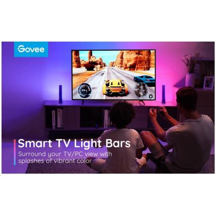 Govee - KOMPLEKTS 2x Flow Plus SMART LED TV un Spēļu apgaismojums - RGBICWW Wi-Fi