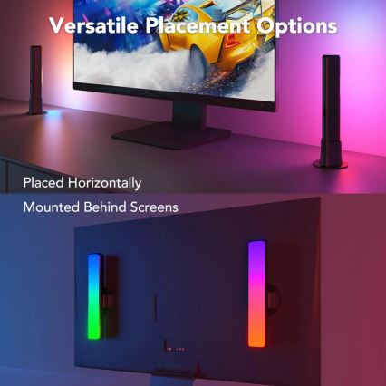 Govee - KOMPLEKTS 2x Flow Plus SMART LED TV un Spēļu apgaismojums - RGBICWW Wi-Fi