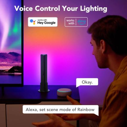 Govee - KOMPLEKTS 2x Flow Plus SMART LED TV un Spēļu apgaismojums - RGBICWW Wi-Fi