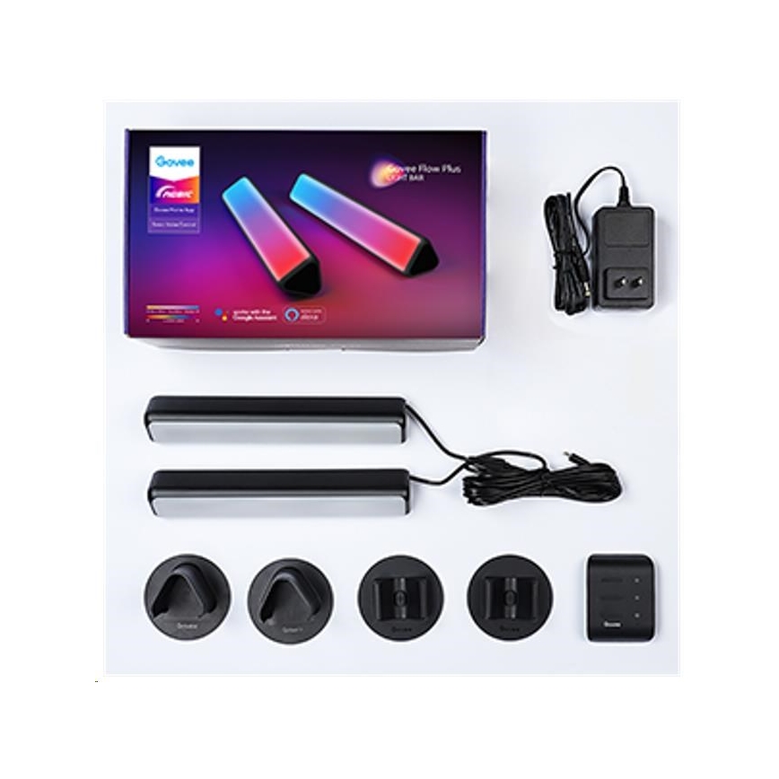 Govee - KOMPLEKTS 2x Flow Plus SMART LED TV un Spēļu apgaismojums - RGBICWW Wi-Fi