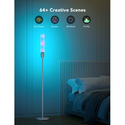 Govee - LED Aptumšojama grīdas stāvlampa CYLINDER SMART RGBICWW 2200-6500K