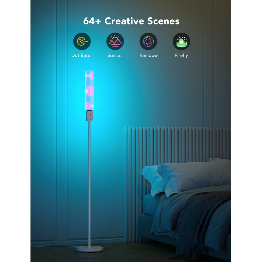Govee - LED Aptumšojama grīdas stāvlampa CYLINDER SMART RGBICWW 2200-6500K