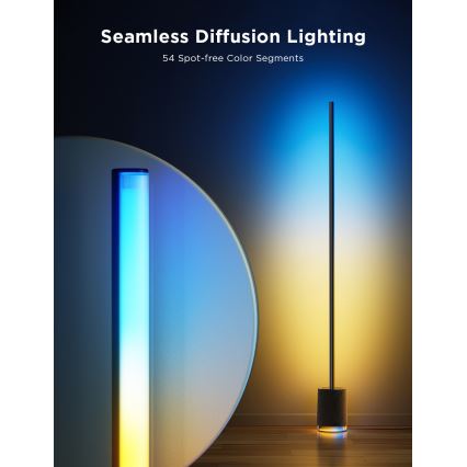 Govee - LED Aptumšojama grīdas stāvlampa ar skaļruni Pro RGBICWW 2200-6500K Wi-Fi + tālvadības pults