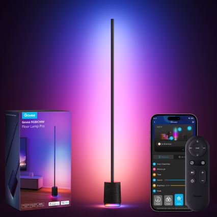 Govee - LED Aptumšojama grīdas stāvlampa ar skaļruni Pro RGBICWW 2200-6500K Wi-Fi + tālvadības pults