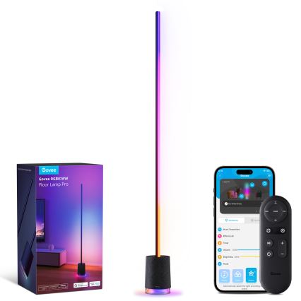 Govee - LED Aptumšojama grīdas stāvlampa ar skaļruni Pro RGBICWW 2200-6500K Wi-Fi + tālvadības pults