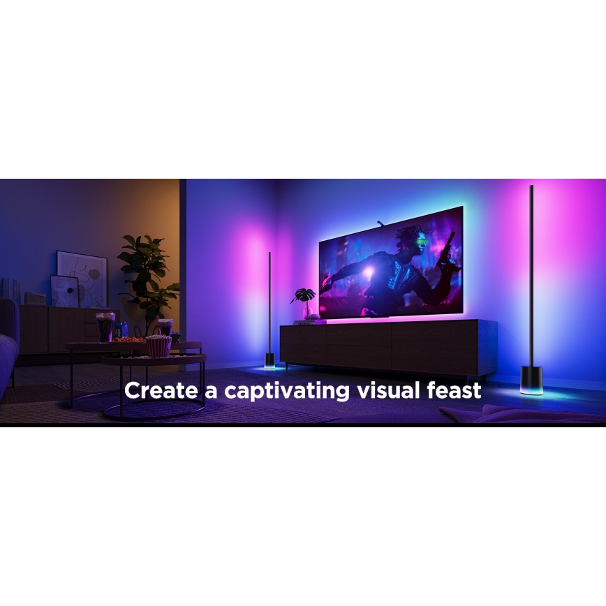 Govee - LED Aptumšojama grīdas stāvlampa Smart MATTER LED RGBICWW 2200-6500K Wi-Fi + tālvadības pults