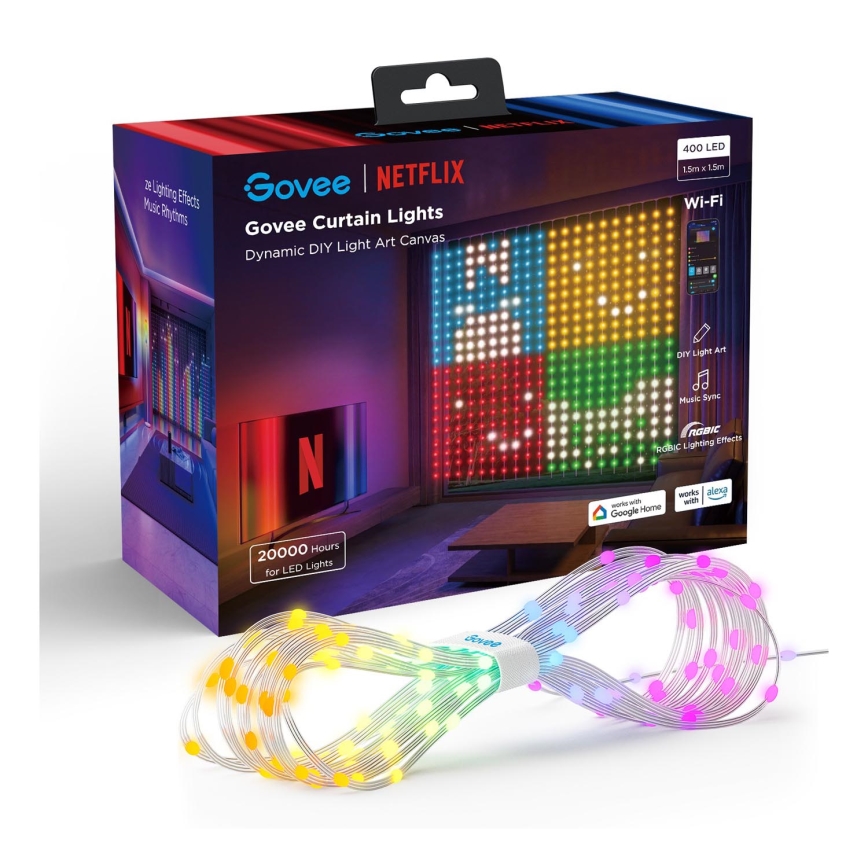 Govee - LED RGB Aptumšojama āra dekoratīva virtene LED/15W/230V IP65 Wi-Fi