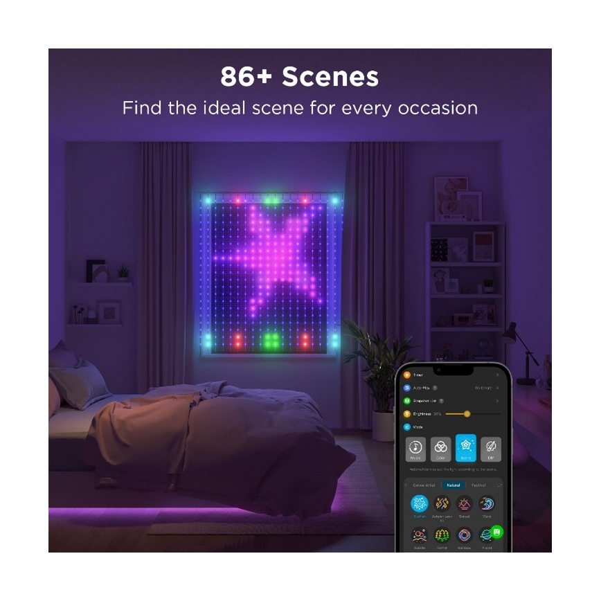 Govee - LED RGB Aptumšojama āra dekoratīva virtene LED/15W/230V IP65 Wi-Fi