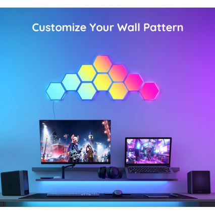 Govee - Pagarinātāja komplekts 2x LED RGB Aptumšojams panelis LED/7,2W/230V Wi-Fi