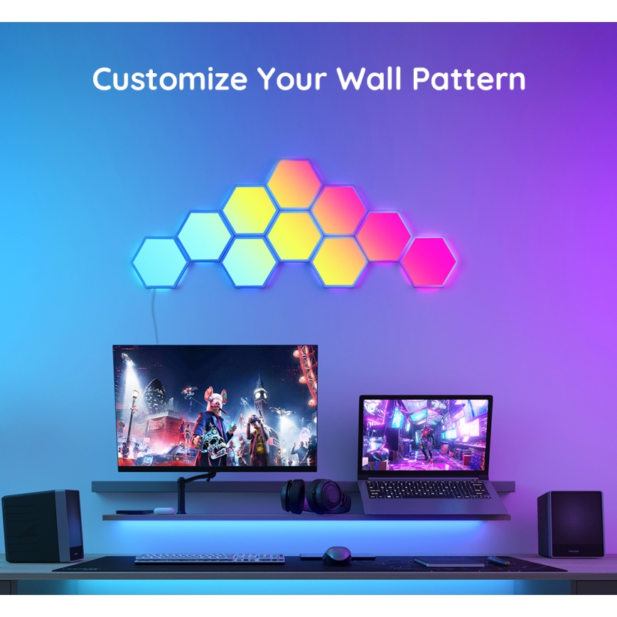 Govee - Pagarinātāja komplekts 2x LED RGB Aptumšojams panelis LED/7,2W/230V Wi-Fi