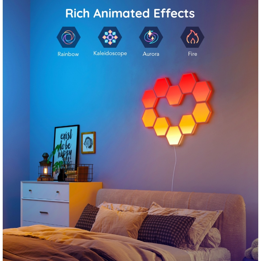 Govee - Pagarinātāja komplekts 2x LED RGB Aptumšojams panelis LED/7,2W/230V Wi-Fi