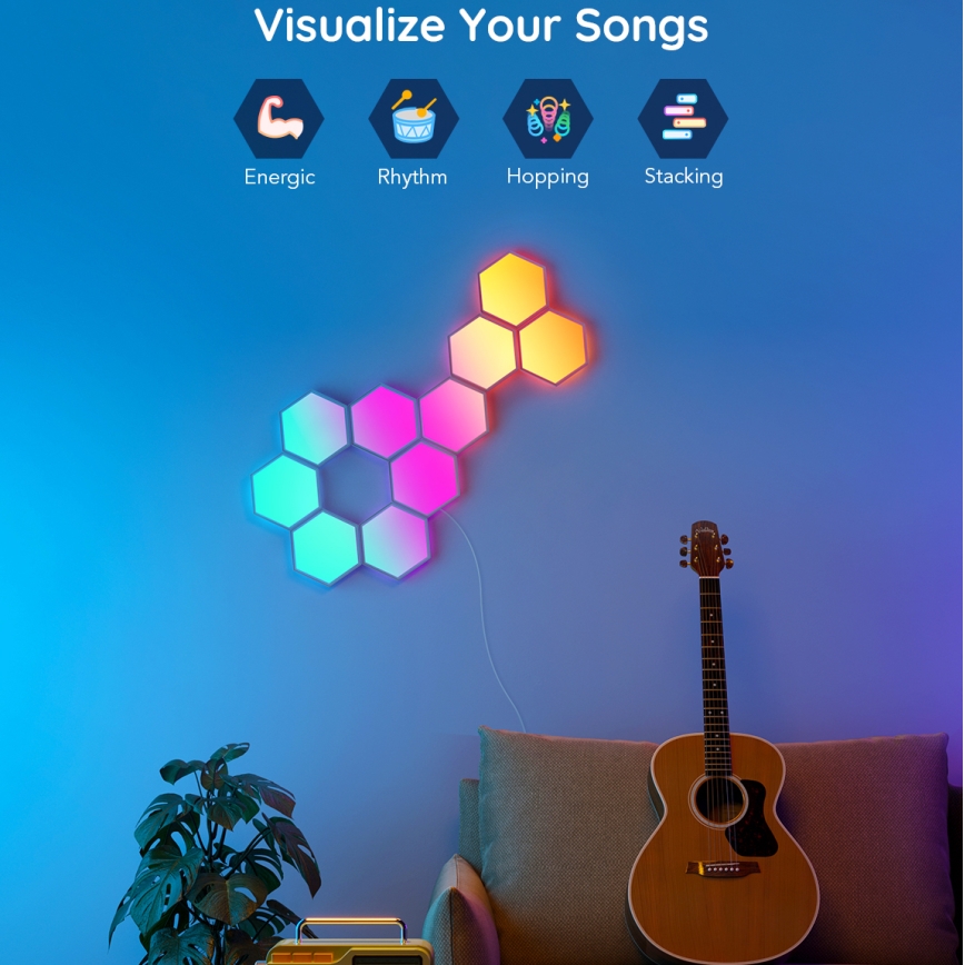 Govee - Pagarinātāja komplekts 2x LED RGB Aptumšojams panelis LED/7,2W/230V Wi-Fi
