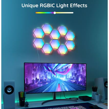 Govee - Pagarinātāja komplekts 2x LED RGB Aptumšojams panelis LED/7,2W/230V Wi-Fi