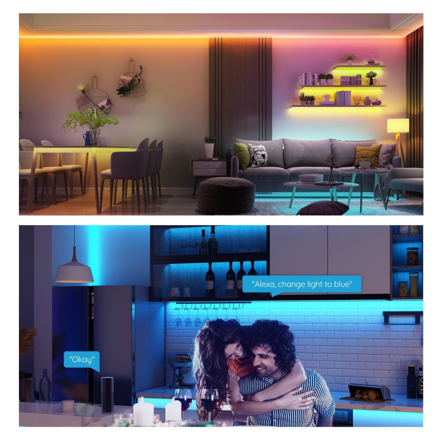 Govee - LED RGB regulējamā lente SMART LED/36W/24V 10m Wi-Fi