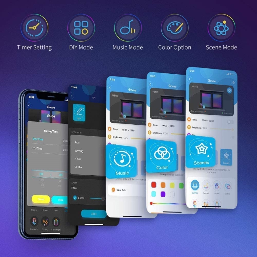 Govee - LED RGB regulējamā lente SMART LED/36W/24V 10m Wi-Fi