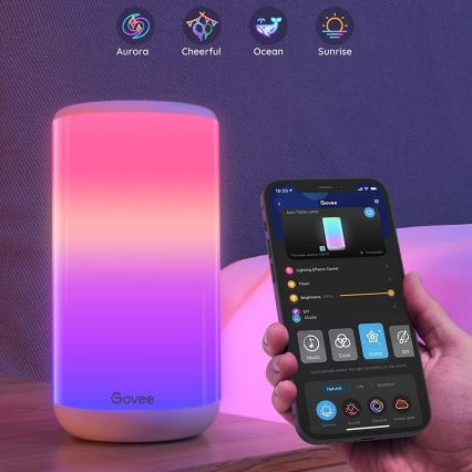 Govee - LED RGBIC Aptumšojama galda lampa AURA 2 2200-6500K Wi-Fi Matter