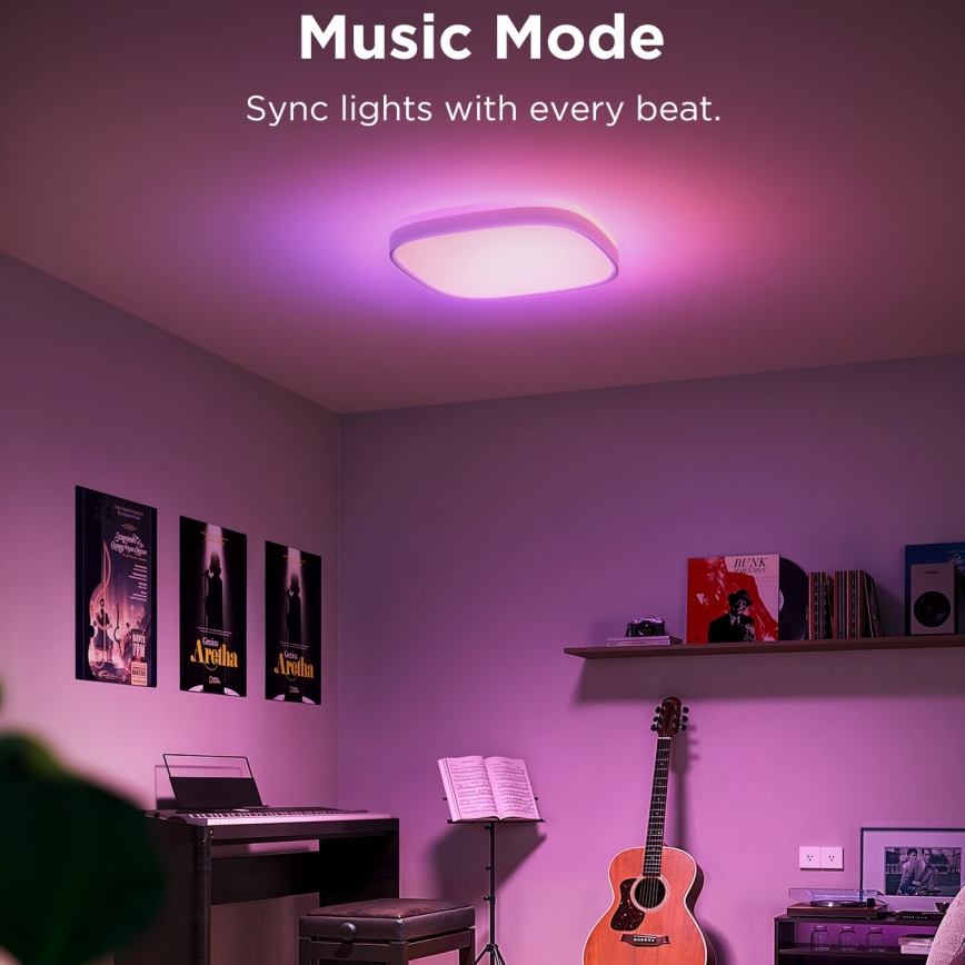 Govee - LED RGBIC Aptumšojama griestu lampa LED/24W/230V 2700-6500K Wi-Fi
