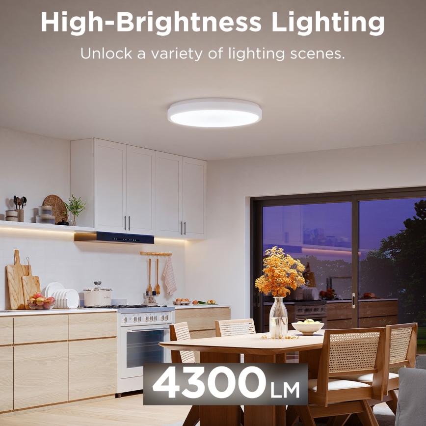 Govee - LED RGBIC Aptumšojama griestu lampa LED/49W/230V 2700-6500K Wi-Fi