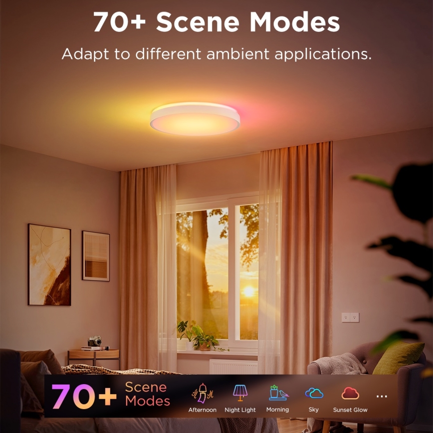 Govee - LED RGBIC Aptumšojama griestu lampa LED/49W/230V 2700-6500K Wi-Fi