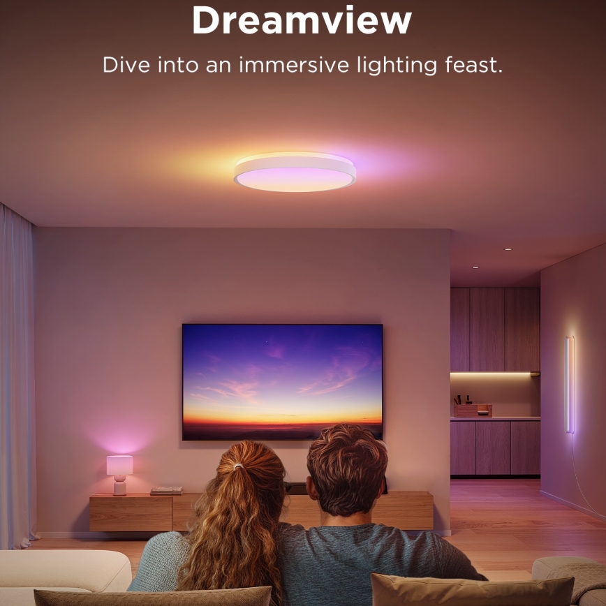 Govee - LED RGBIC Aptumšojama griestu lampa LED/49W/230V 2700-6500K Wi-Fi