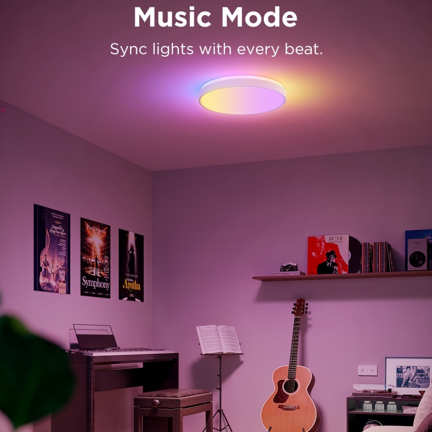 Govee - LED RGBIC Aptumšojama griestu lampa LED/49W/230V 2700-6500K Wi-Fi