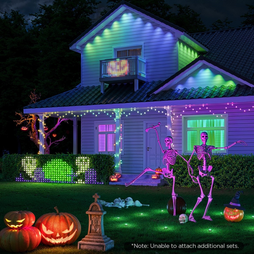 Govee - LED RGBIC Āra apgaismojuma tīkls 143x85cm Wi-Fi Matter IP65