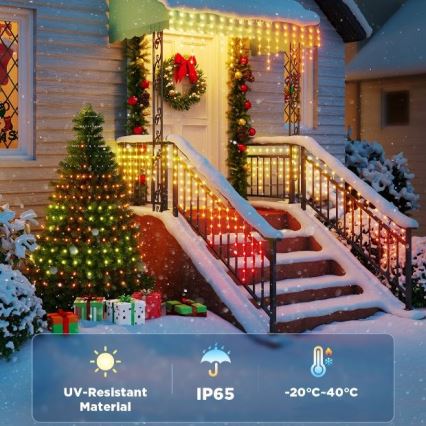 Govee - LED RGBIC Āra virtene Viedā leduspuķes 10m Wi-Fi Matter IP65