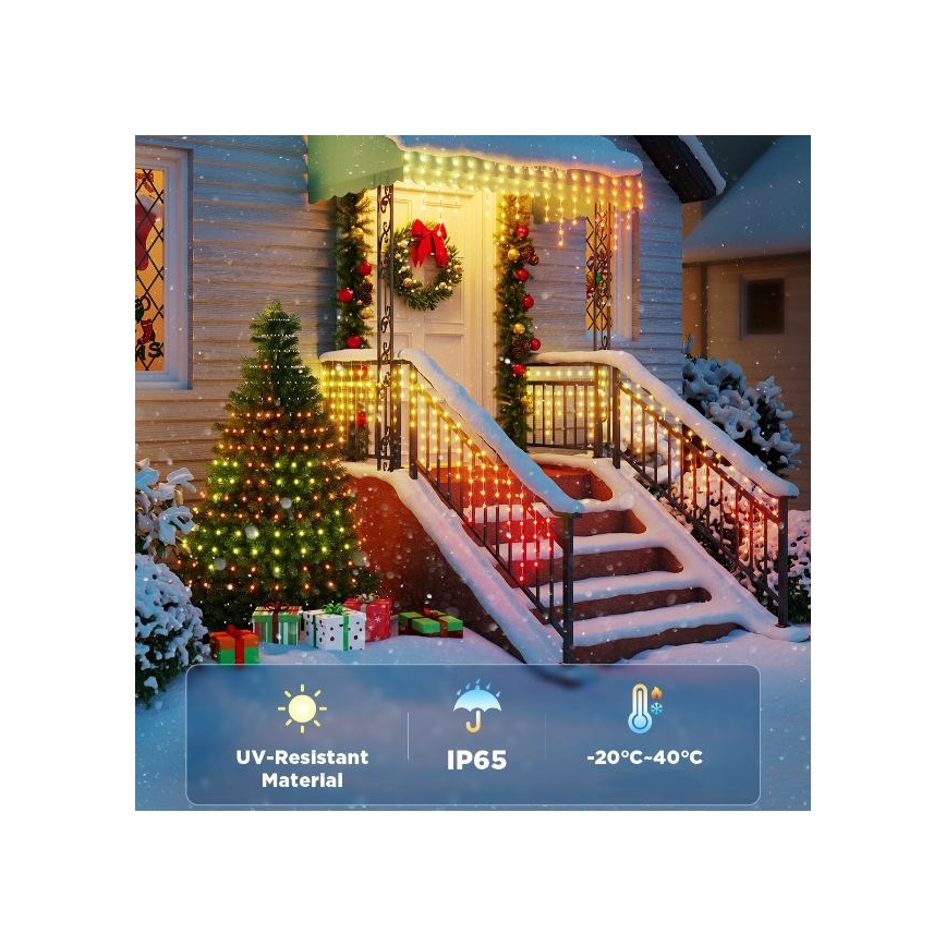 Govee - LED RGBIC Āra virtene Viedā leduspuķes 10m Wi-Fi Matter IP65