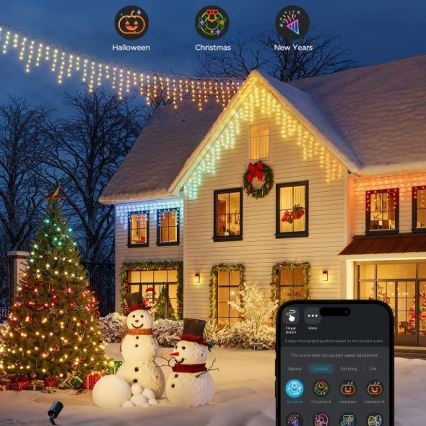 Govee - LED RGBIC Āra virtene Viedā leduspuķes 10m Wi-Fi Matter IP65