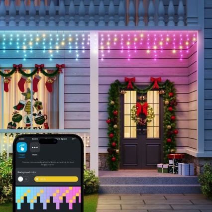Govee - LED RGBIC Āra virtene Viedā leduspuķes 10m Wi-Fi Matter IP65