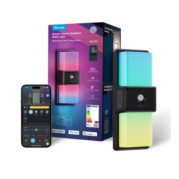 Govee - LED RGBIC regulējams āra sienas gaismeklis ar sensoru MATTER LED/230V IP65 2700-6500K Wi-Fi